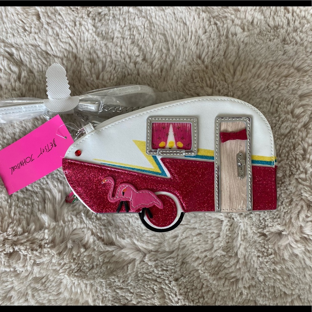 Betsy Johnson RV there yet cross body purse